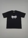 Camiseta negra con estampado gotico 